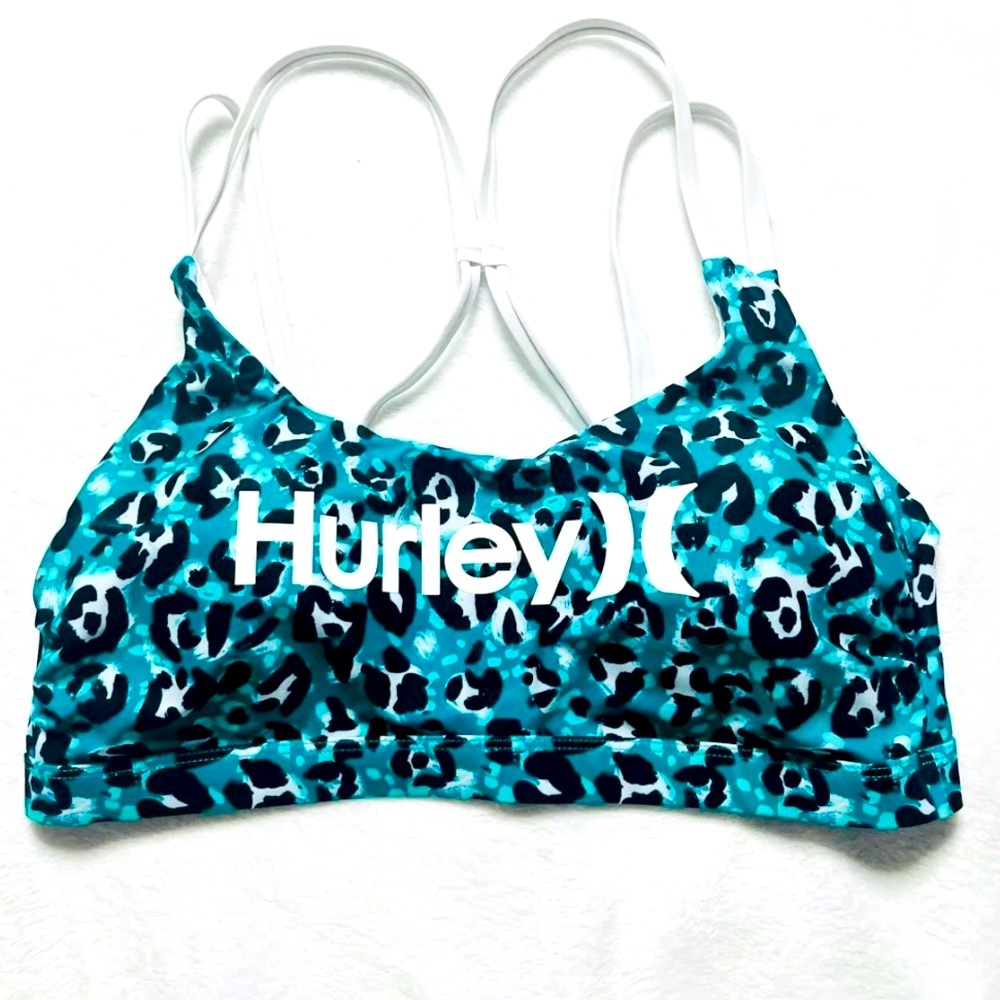 0390 New Women's Hurley Green Bikini Top